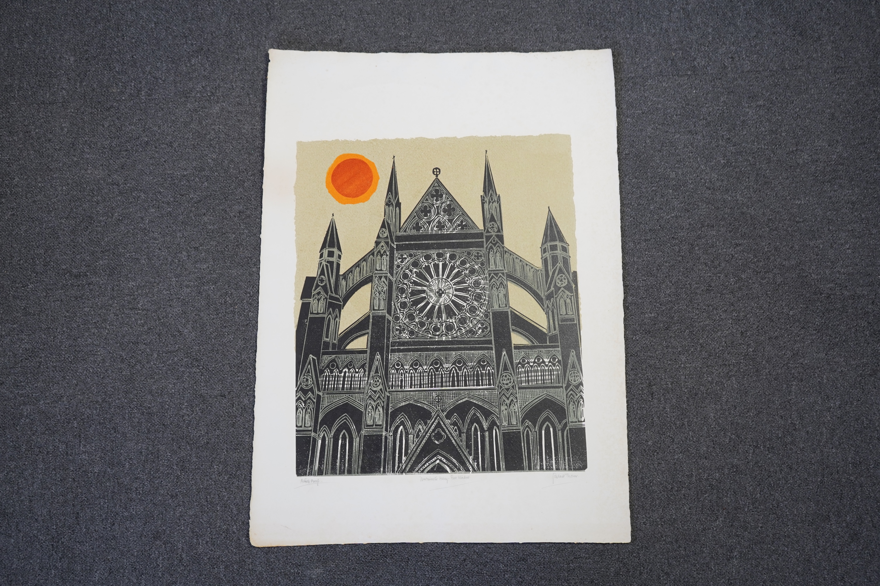 Robert Tavener RE, 1920-2004, 'Westminster Abbey, Rose Window'